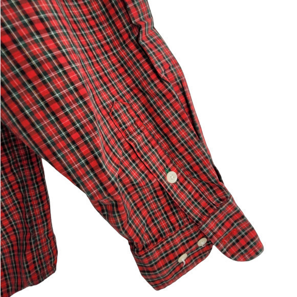 Tommy Hilfiger Plaid button collar Long Sleeve Button Up Vintage Mens Shirt Top - Picture 13 of 16